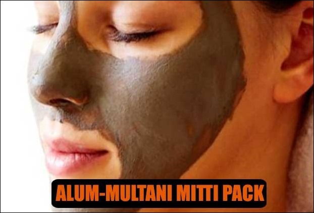 Alum Multani Mitti face pack is used as skin whitening naturally
