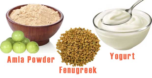 Fenugree, Amla and Dahi mix