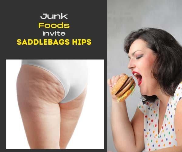 Junk foods cause saddlebags