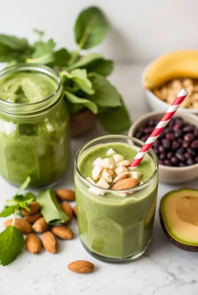 Spinach and Almond Smoothies