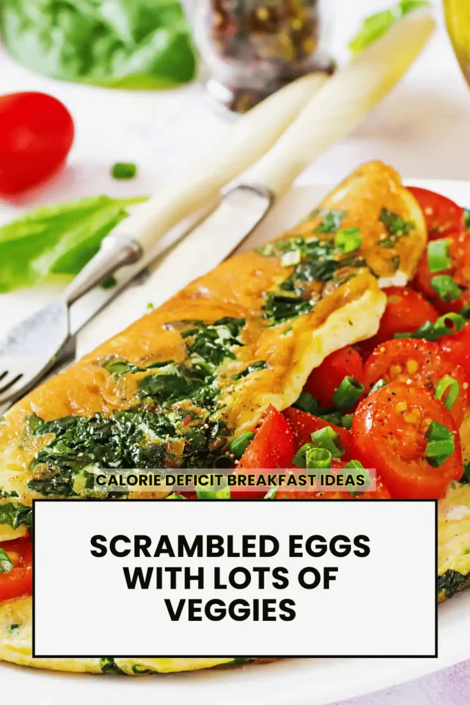 Scrambled Egg and Veggies for low calorie breakfast