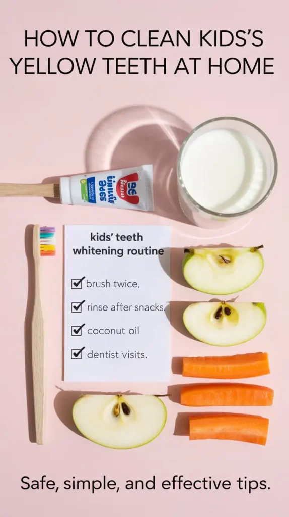 How to Clean Kids’ Yellow Teeth using this Easy & Safe Guide