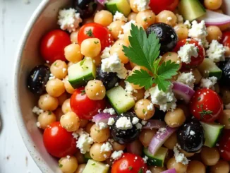 Mediterranean chickpea salad