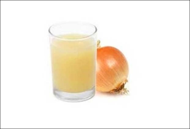 Onion Juice contains a substance quercetin which lowers blood pressure naturally 